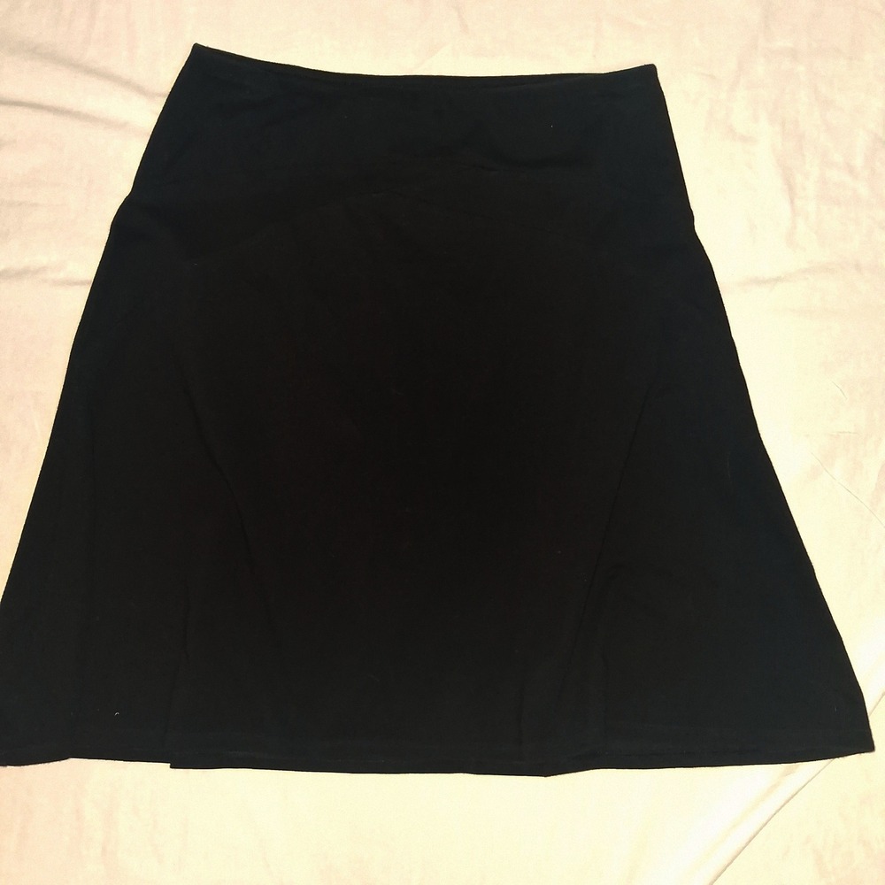 Patagonia Womens Black Organic Cotton Blend A-Line Jersey Skirt Size S Small